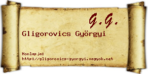 Gligorovics Györgyi névjegykártya
