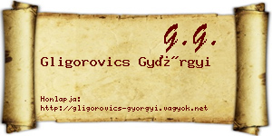 Gligorovics Györgyi névjegykártya