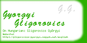 gyorgyi gligorovics business card